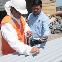 Midiendo espesor Zahir granallados y pinturas